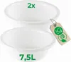 Novaliv 2x Spülschüssel Rund 7,5L, D36 cm, Weiß, BPA-frei & Produktbild-Vorschau 4