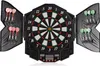 A black electronic dartboard with darts stored in its folded-open sides, set against a white background. Náhľad obrázku produktu