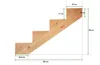 A diagram showing the dimensions of a wooden staircase stringer. Produktbild-Vorschau