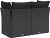 Gartensofa mit Kissen 2-Sitzer Schwarz Poly Rattan Produktbild-Vorschau 6