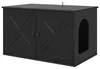 vidaXL Domek dla kota czarny 85 x 55 x 50,5 cm materiał Podgląd zdjęcia produktu 1