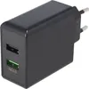 Dual-USB Schnellladegerät USB QC3.0 28W schwarz, lädt bis Produktbild-Vorschau 1