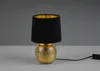LED Tischleuchte Landhaus Schwarz/Gold Keramikfuß Produktbild-Vorschau 4