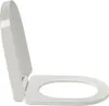 A white toilet seat is shown from the side, with the lid open. Produktbild-Vorschau