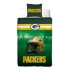 A Green Bay Packers themed bedding set with a pillow and duvet cover. Náhled obrázku produktu