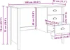 vidaXL Schreibtisch mit Schubladen HILL Weiß 100 x 45 x 74 Produktbild-Vorschau 8