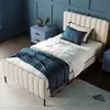 OKWISH Lit simple 90x200 - Lit rembourré avec cadre en bois Voir les images du produit 1