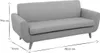 Miliboo - Skandinavisches 3-Sitzer-Sofa in Hellgrau und Produktbild-Vorschau 6