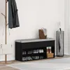 vidaXL Lavica na topánky čierna dubový vzhľad 102x30,5x45 Náhľad obrázku produktu 2