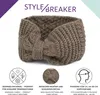 styleBREAKER Damen Strick Stirnband mit Schleife, Reiskorn Produktbild-Vorschau 3