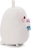 A side view of a white plush toy holding a colorful ice cream cone. Náhled obrázku produktu