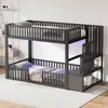 MODFU Doppelbett 90x200 Stockbett mit Sicherheitsgeländer Produktbild-Vorschau 3