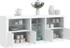 vidaXL Sideboard mit LED-Leuchten Weiß 162x37x67 cm Produktbild-Vorschau 4