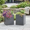Vaso da fiori in plastica Spetebo, 40 cm, quadrato, di Anteprima dell’immagine prodotto 5