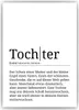 Tochter Poster Definition - Tochter Geschenk Wandbild – A3 Produktbild-Vorschau 1