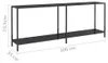 vidaXL Konsolentisch Schwarz 220x35x75,5 cm Hartglas Produktbild-Vorschau 7
