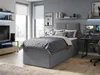 NORDELO Boxspringbett MODERNO 120x200 cm AMOR Velvet Grau Produktbild-Vorschau 7