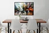 MuchoWow® Gerahmtes Poster Gemälde - Stadt - Öl 90x60 cm - Produktbild-Vorschau 2