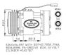 Compresseur de climatisation 12 V Ø 140 mm SD7H15 NRF pour, Voir les images du produit 2