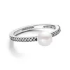 Pandora Treated Freshwater Cultured Pearl & Pavé Ring Podgląd zdjęcia produktu 2