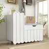 Scarpiera Merax 90 cm con 3 ante, cassetto e cuscino di Anteprima dell’immagine prodotto 4