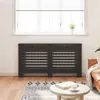 vidaXL Panele grzejnikowe czarne 152x19x81,5 cm MDF Podgląd zdjęcia produktu 3