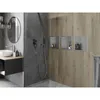A modern bathroom with a sink, shower, and built-in shelves. Náhled obrázku produktu