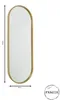 Fragix Boston Spiegel Oval - Gold - Metallrahmen - 80x30 Produktbild-Vorschau 5