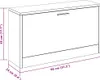 vidaXL Panca per scarpe bianca 80x24x45 cm Anteprima dell’immagine prodotto 8