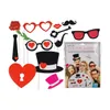 Party Foto Verkleidung Maske auf Stick Herz Rose Kussmund Produktbild-Vorschau 8