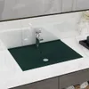 vidaXL umyvadlo s otvorem pro baterii matné tmavě zelené Náhled obrázku produktu 2