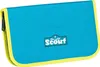 A closed pencil case with a logo on it, set against a white background. Produktbild-Vorschau