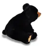 A plush black bear toy sitting on a white background. Produktbild-Vorschau