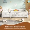 Kinderbett 120x200cm mit Gitter und Tür, Massivholz, Weiß, Produktbild-Vorschau 4