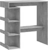 vidaXL Barový stůl s policí Betonová šedá 100x50x101,5 cm Náhled obrázku produktu 1