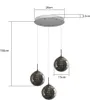 A diagram showing the dimensions of a pendant light fixture. Produktbild-Vorschau