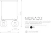 Żyrandol MONACO czarny 2xE27x60W szkło wym:120x65x25cm IP20 Podgląd zdjęcia produktu 2