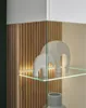 Vitrine "Merced" Hochkommode in weiß mit Eiche 75 x 125 cm Produktbild-Vorschau 3