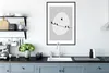 MuchoWow® Gerahmtes Poster Vögel - Schwarz - Weiß 60x90 cm Produktbild-Vorschau 4