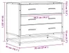 vidaXL Skrinka so zásuvkami z dymového duba 70x41x56 cm Náhľad obrázku produktu 8