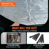 A collage of images showing features of a grow tent, including a waterproof tray, a mesh bag with tools, and hanging straps. Voir les images du produit