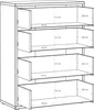 Forte ALICE SPRINGS Kommode 70 80, moderne Kommode mit 4 Produktbild-Vorschau 6