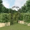 vidaXL Zahradní oblouk černý 116x45x240 cm Ocel Náhled obrázku produktu 2