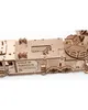 A wooden model fire truck is shown from a side angle against a white background. Náhľad obrázku produktu
