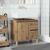 vidaXL Waschbeckenunterschrank Artisan-Eiche 65x33x60 cm Produktbild-Vorschau 3