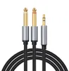 AUX Kabel 3.5mm auf 2x 6.3mm Klinke Stecker Klinkenkabel Produktbild-Vorschau 1