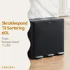 CASABEL Drievoudige keukenprullenbak 3x20l, roestvrij staal Productafbeelding-voorbeeld 2