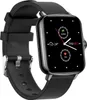 A black smartwatch with a digital display showing time, date, temperature, steps, and heart rate. Náhled obrázku produktu