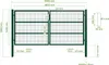 Doppelflügeliges Zauntor 3m RAZO H.140cm grün Produktbild-Vorschau 3