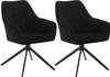 Two black swivel armchairs with metal bases are shown against a white background. Produktbild-Vorschau